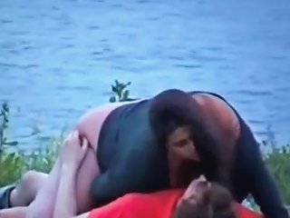 Voyeur Tapes A Fat Girl Having Sex With Her BF Near The Lake